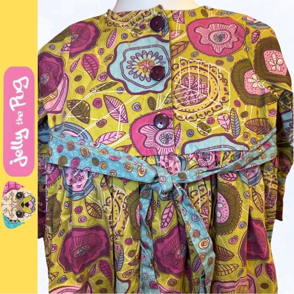 Jelly the Pug Girl Heathers Collection Funky Floral Brooklyn Dress /Sz 6 - Picture 9 of 11
